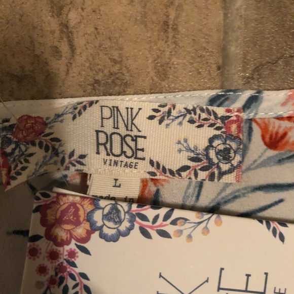 Pink rose vintage top - Picture 3 of 4